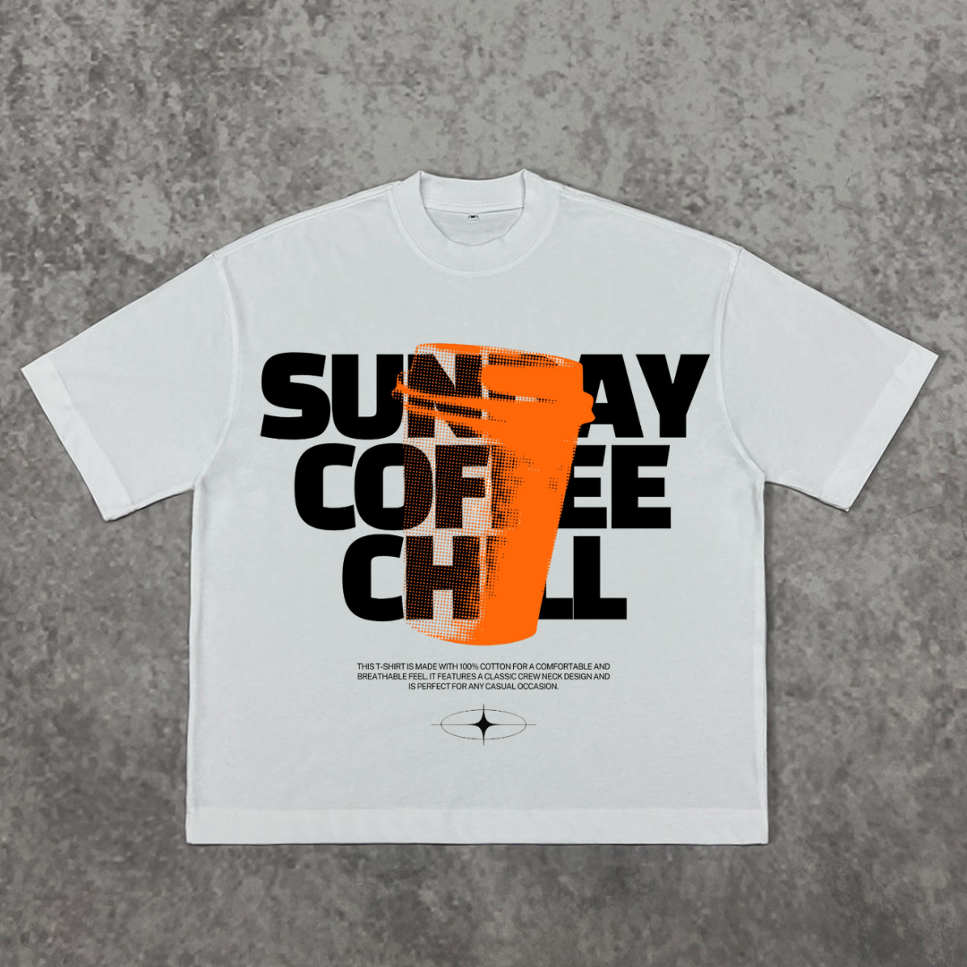 Sunday Coffee Chill Oversized Tee